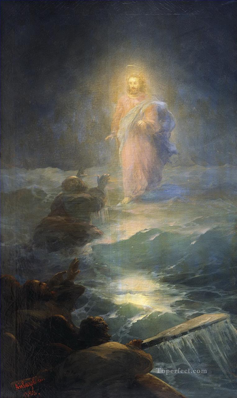 海でのイエス・キリスト ヴォーダム 1888 ロマンチックなイワン・アイヴァゾフスキー ロシア油絵
